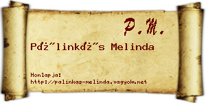 Pálinkás Melinda névjegykártya